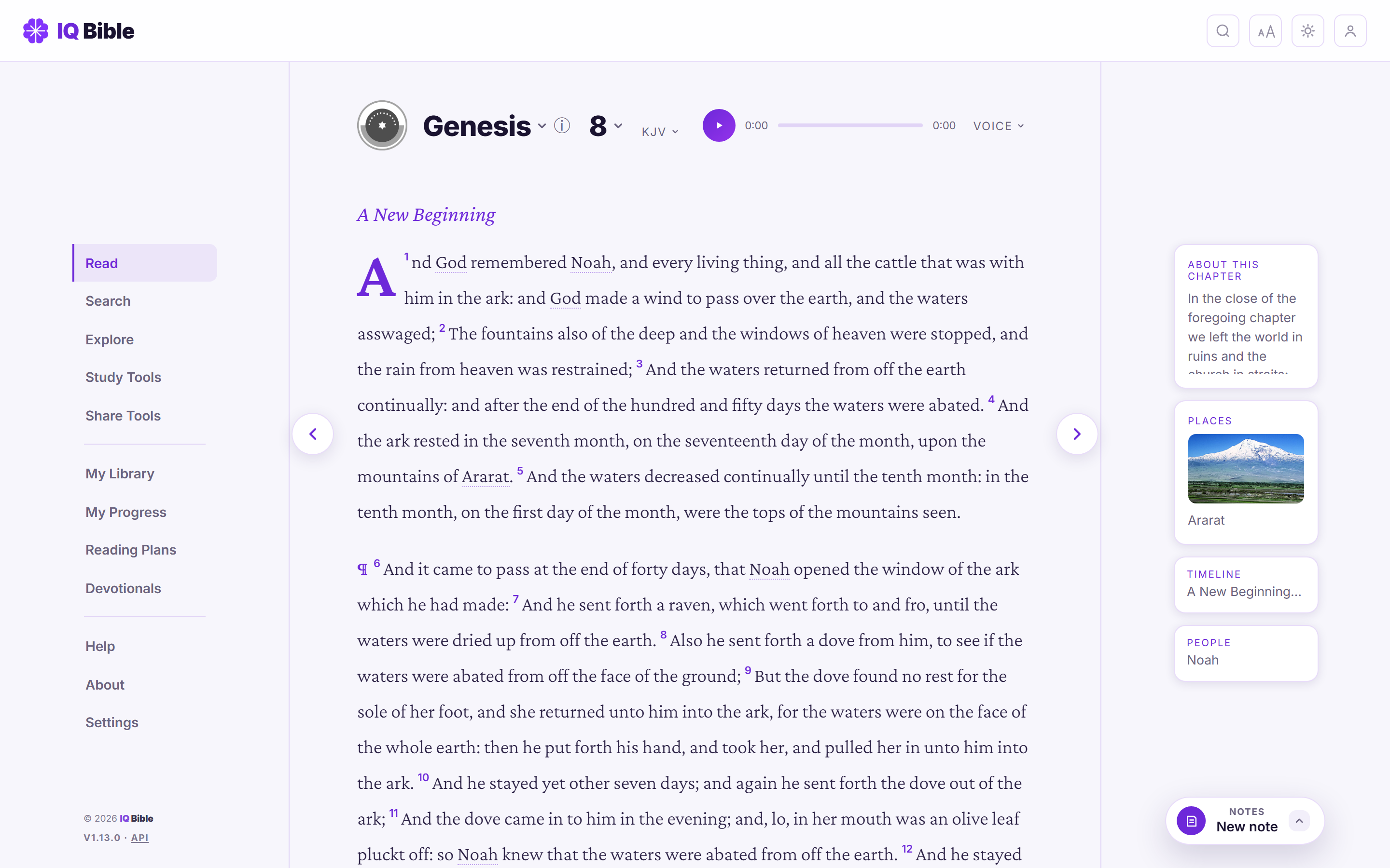 The right rail on a wide screen — About This Chapter, Places, Timeline and People cards