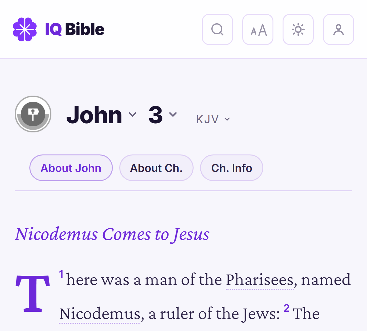 The three context chips under the book and chapter pickers